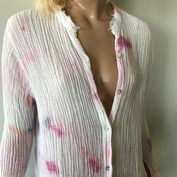 Free People Tie-Dye Button-Up Midi Dress - Picture 3 of 11